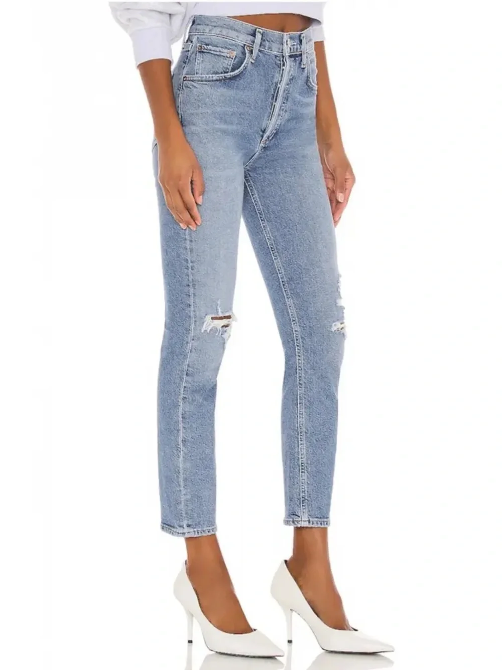 AGOLDE Riley High Rise Straight Crop Jeans - Picture 2 of 12